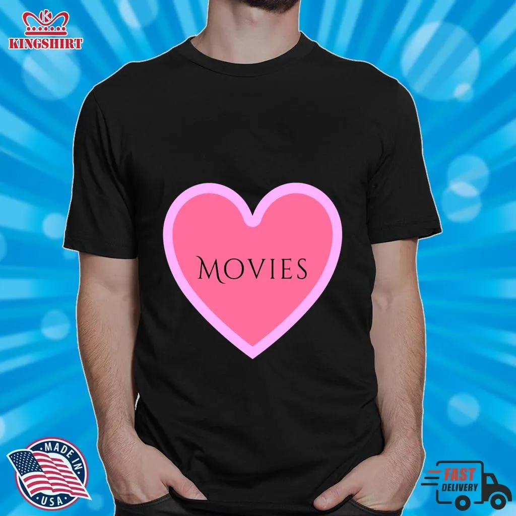 Free Style I Heart Movies Classic T Shirt Unisex Tshirt