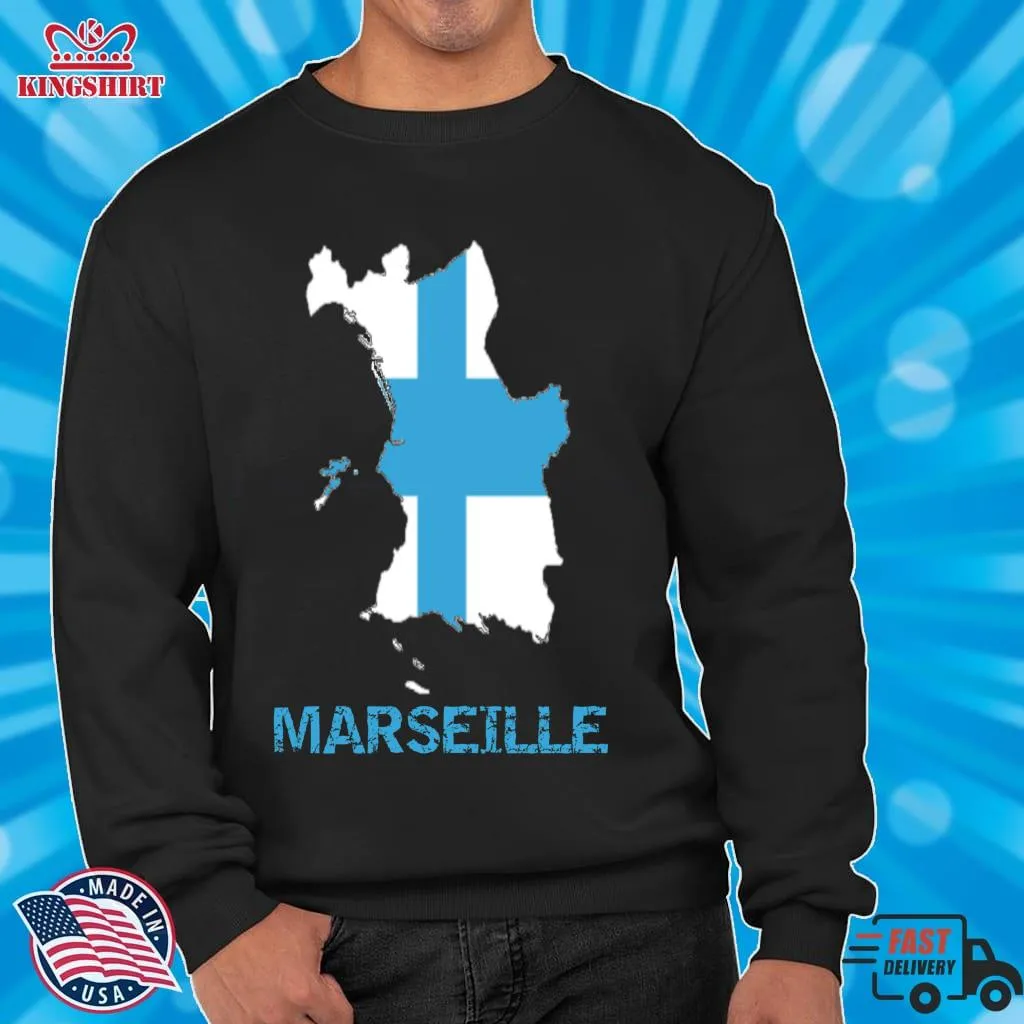Vintage Map Of Marseille + Registration In Blue Classic T Shirt Youth T-Shirt