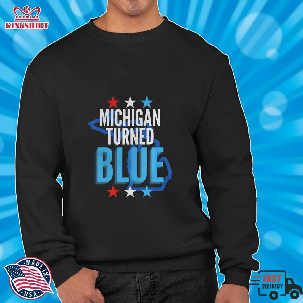 The cool Michigan Turned Blue Democrats Won The Election For Biden Stars Shirt Tank Top Unisex