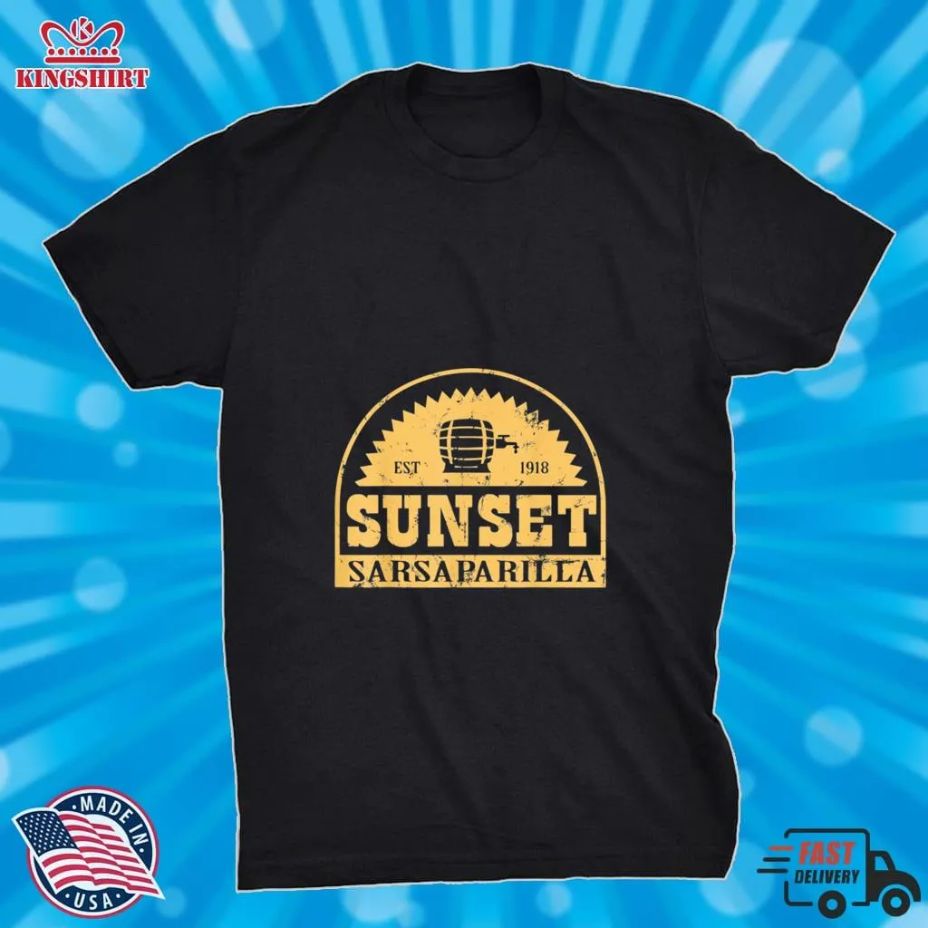 Oh Sunset Sarsaparillas Est 1918 T Shirt Size up S to 4XL