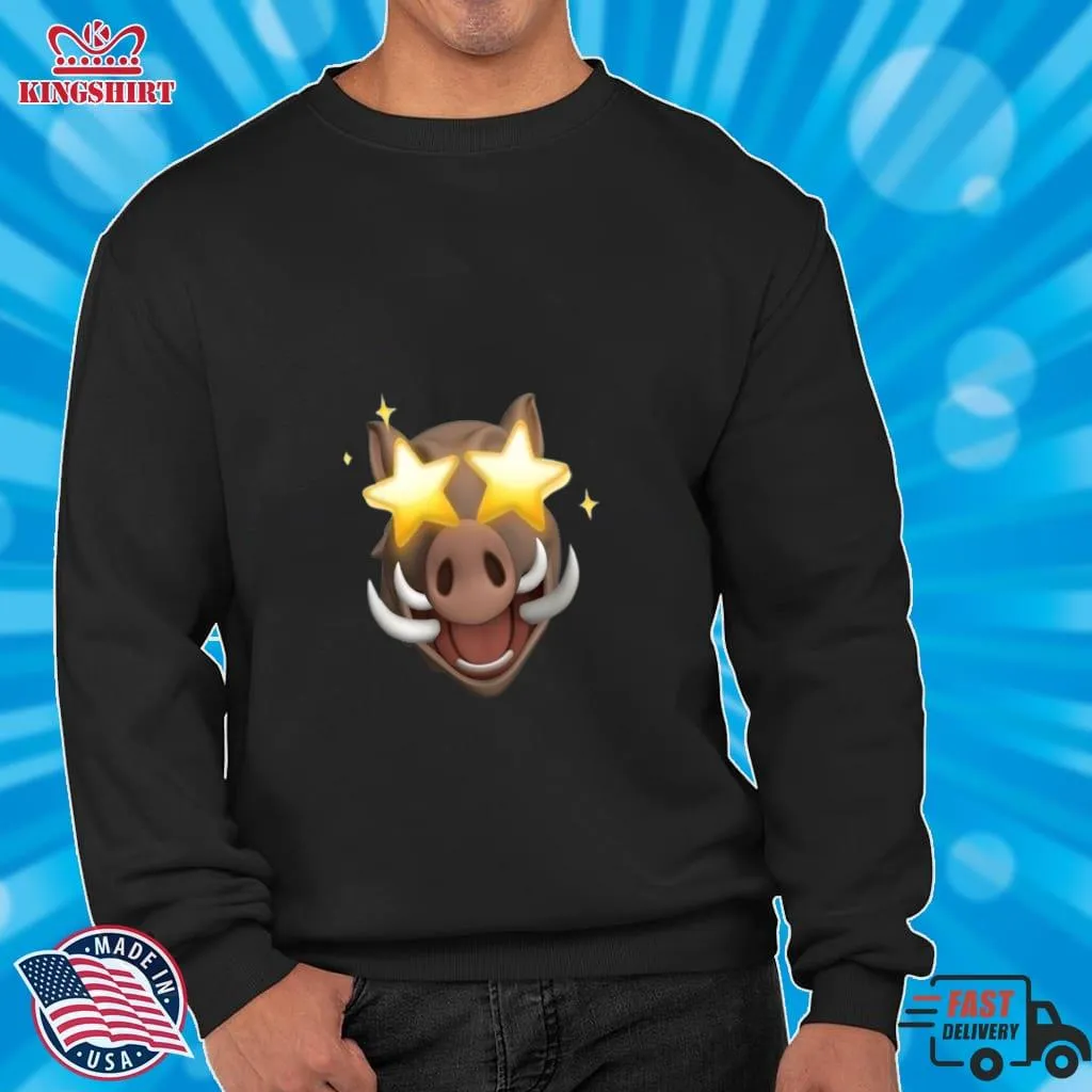 The cool Boar Head With Star Eyes Sticker Classic T Shirt Unisex Tshirt
