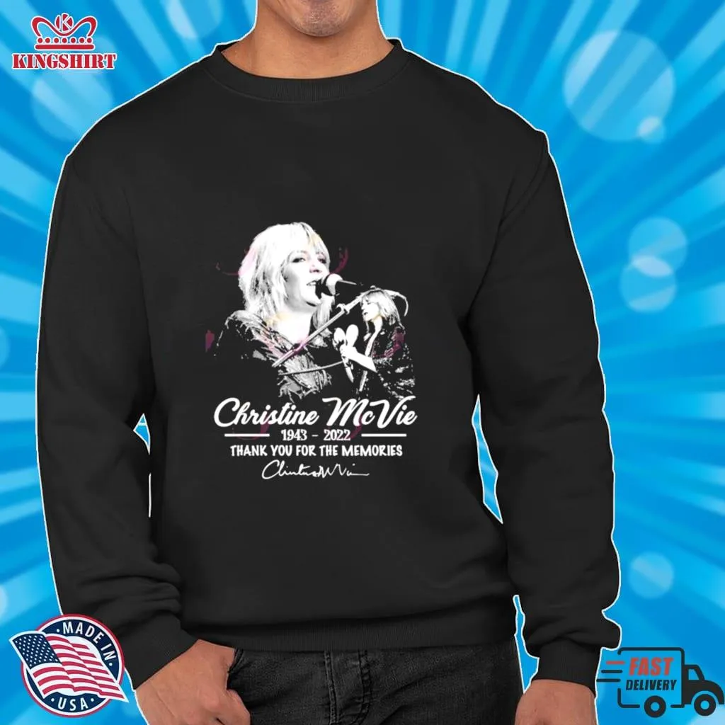 Awesome Christine Mcvie 1943 2022 Thank You For The Memories Signature T Shirt Long Sleeve