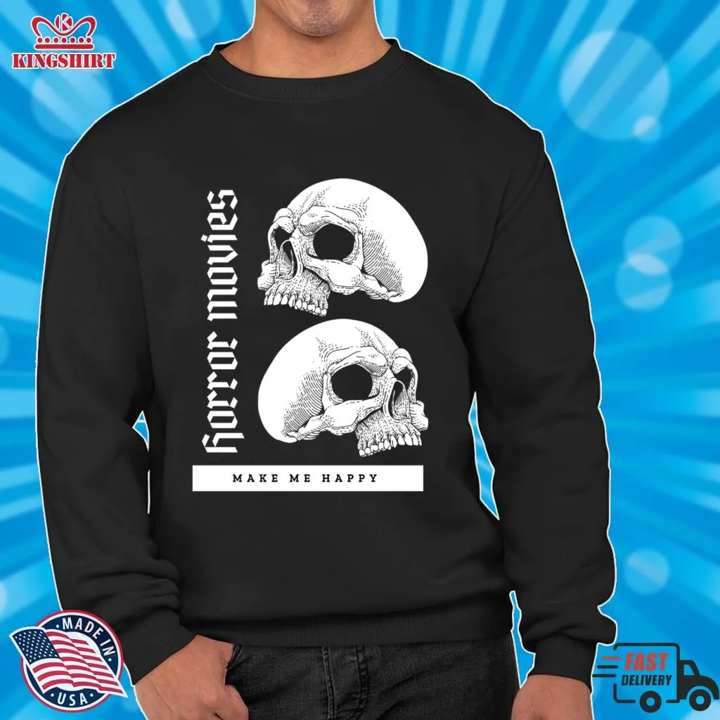 Pretium Horror Movies Make Me Happy   (1) Pullover Sweatshirt Plus Size