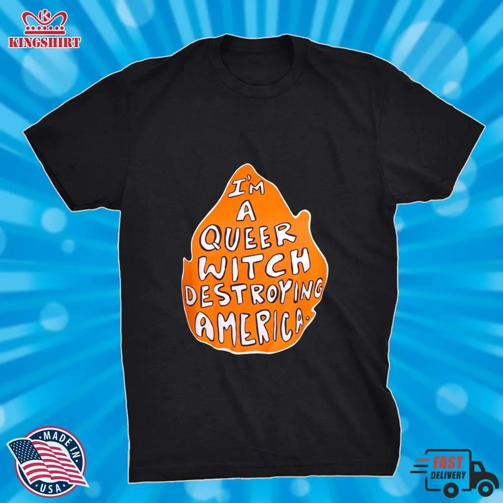 The cool I'm A Queer Witch Destroying America Shirt Tank Top Unisex