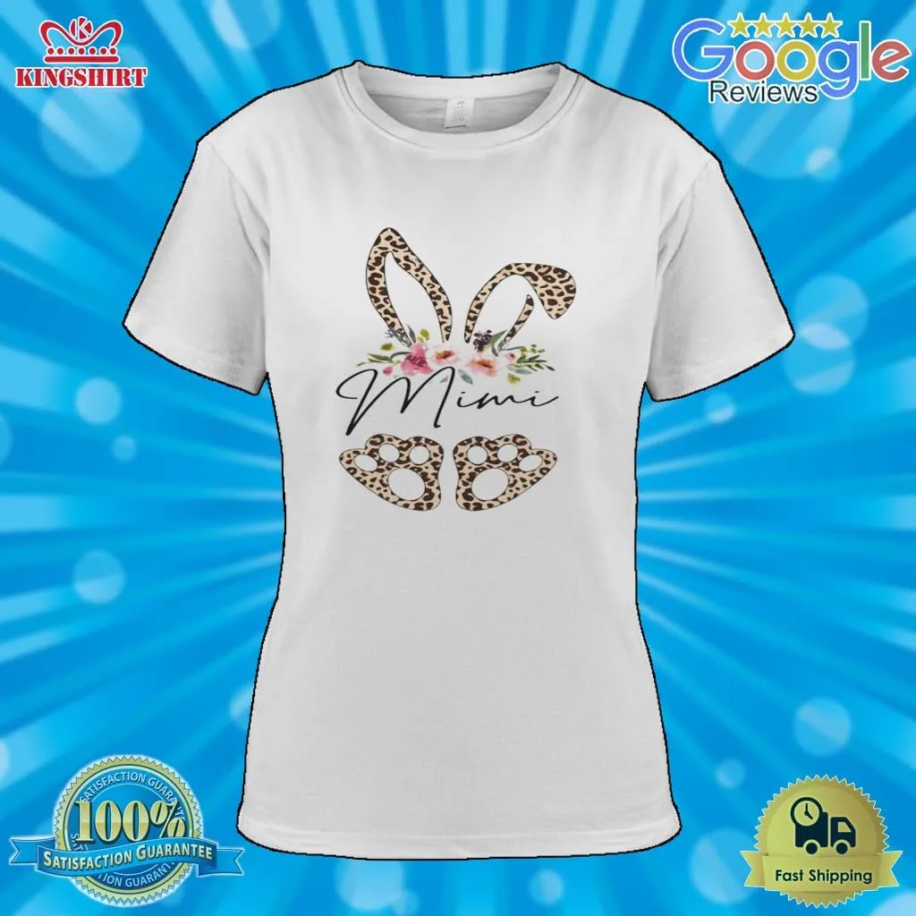 Free Style Leopard Bunny Mimi Easter Day Rabbit Eggs Flower Floral Shirt Women T-Shirt