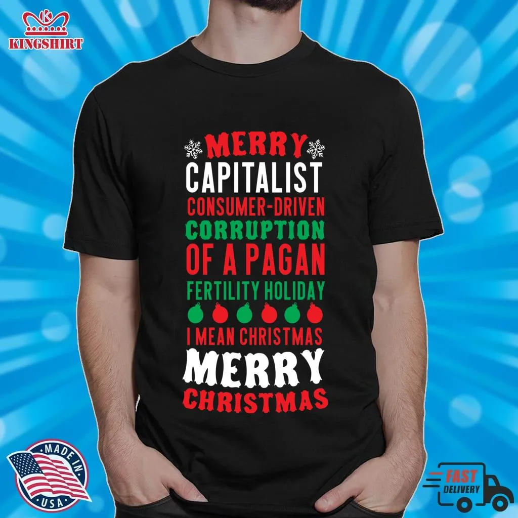 Vote Shirt Merry Corruption Of A Pagan Holiday Premium T Shirt Tank Top Unisex