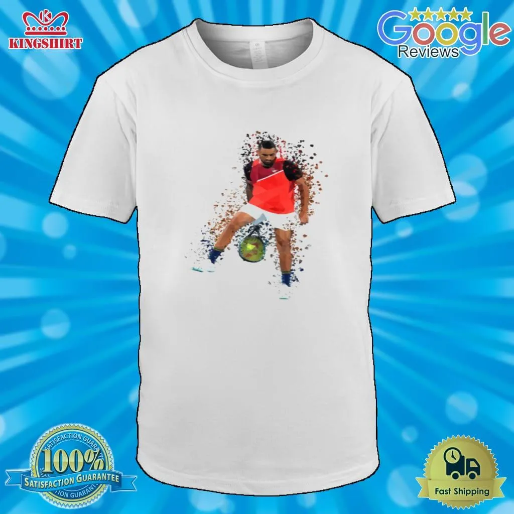 Awesome Polygon Colorful Tennis Art Nick Kyrgios Shirt Size up S to 4XL