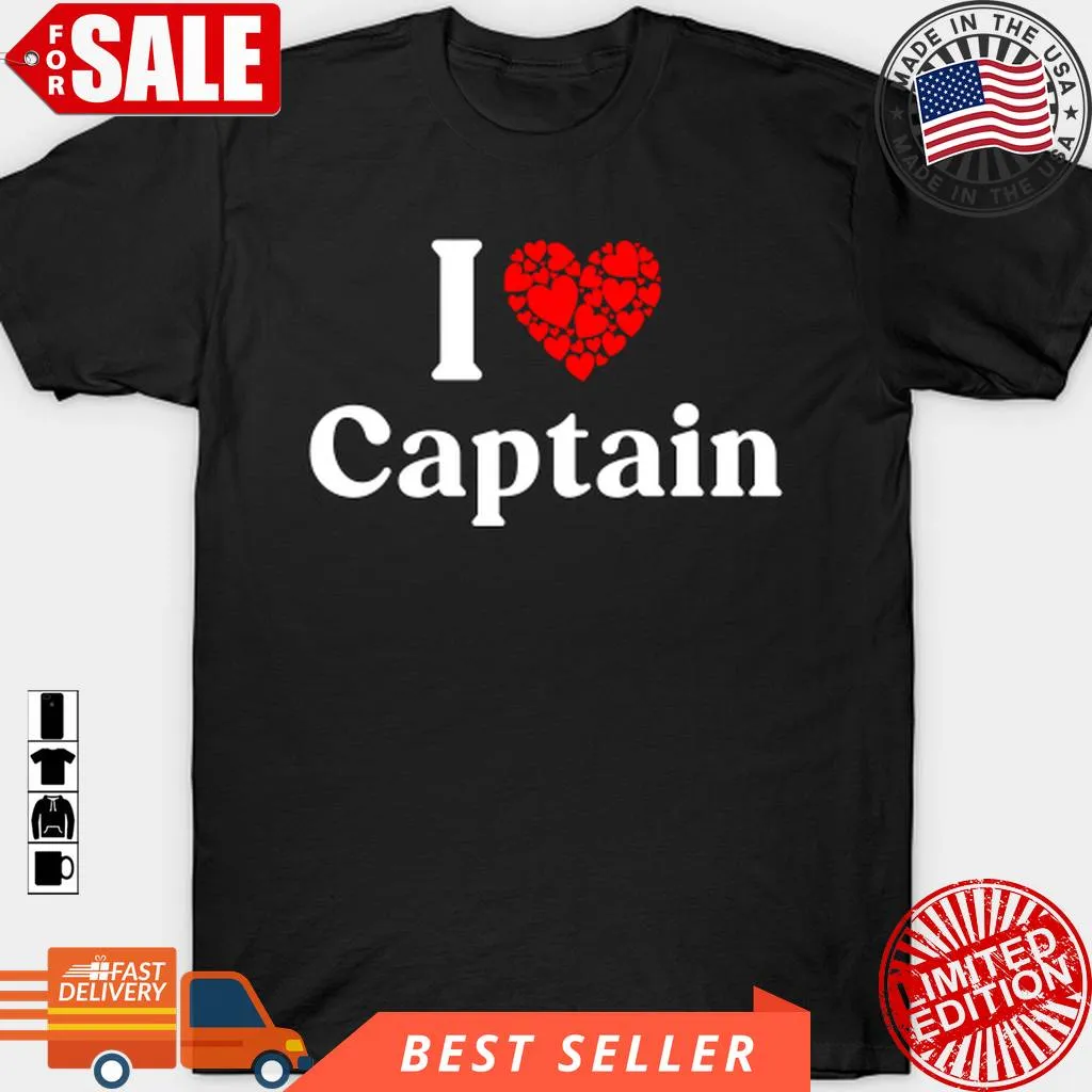 Captain Heart   I Love Captain T Shirt, Hoodie, Sweatshirt, Long Sleeve Slim Fit T-shirt