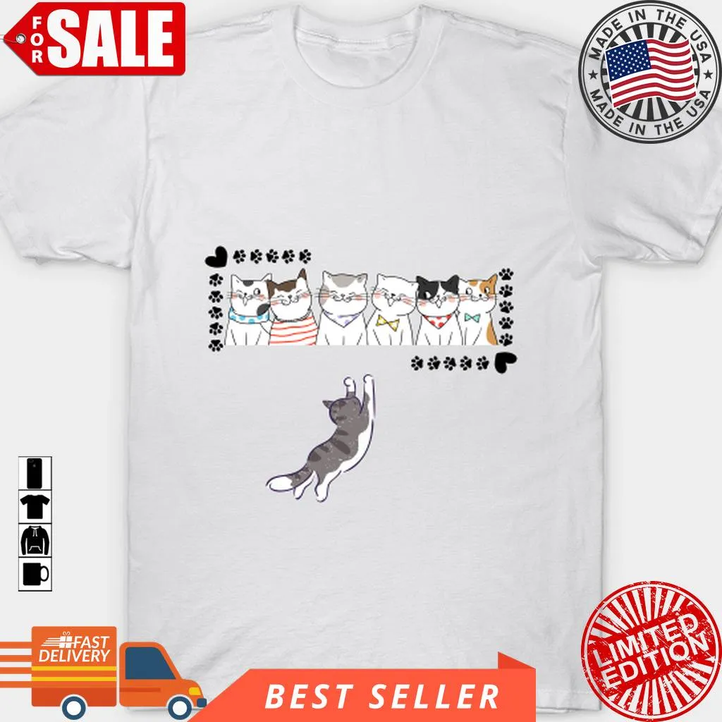 Cats Design T Shirt, Hoodie, Sweatshirt, Long Sleeve Fitted T-shirt