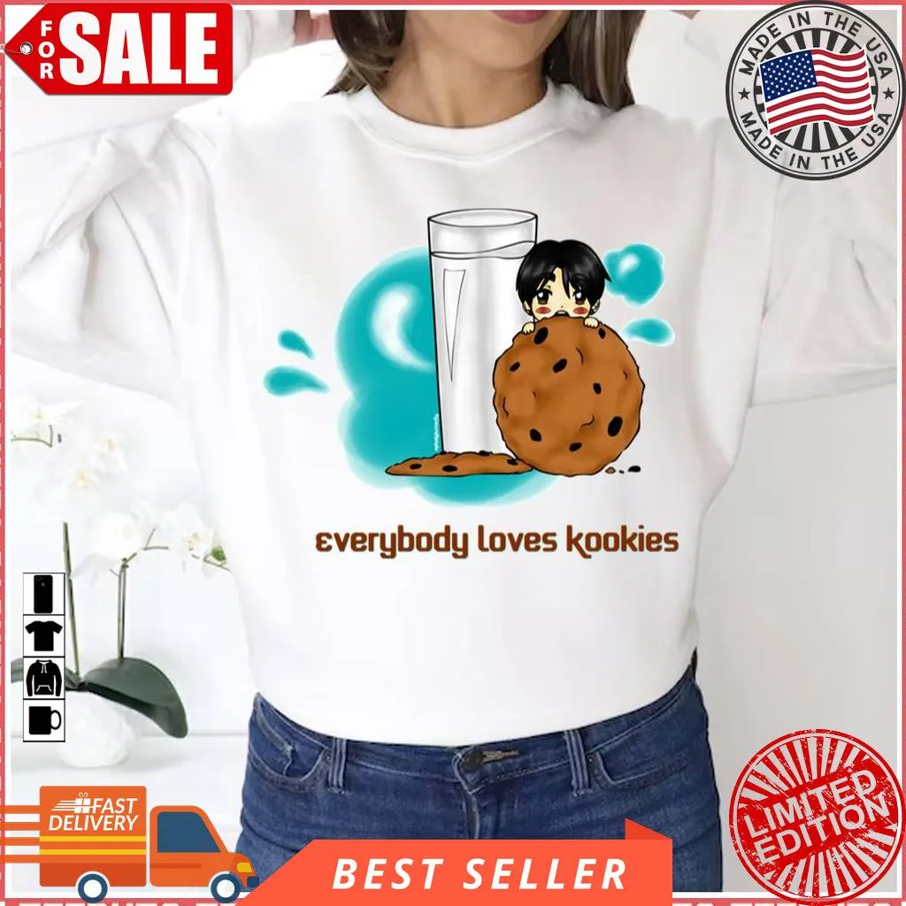 Everybody Like Kookie Bts Bangtan Boys Jungkook Unisex Sweatshirt Fitted T-shirt