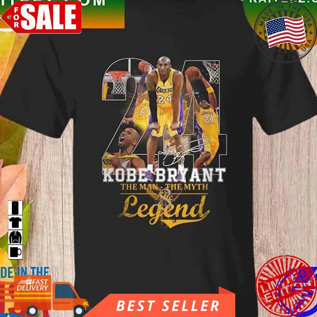 Awesome Funny Kobe Bryant The Man The Myth The Legend Signature 2023 T Shirt Size up S to 4XL