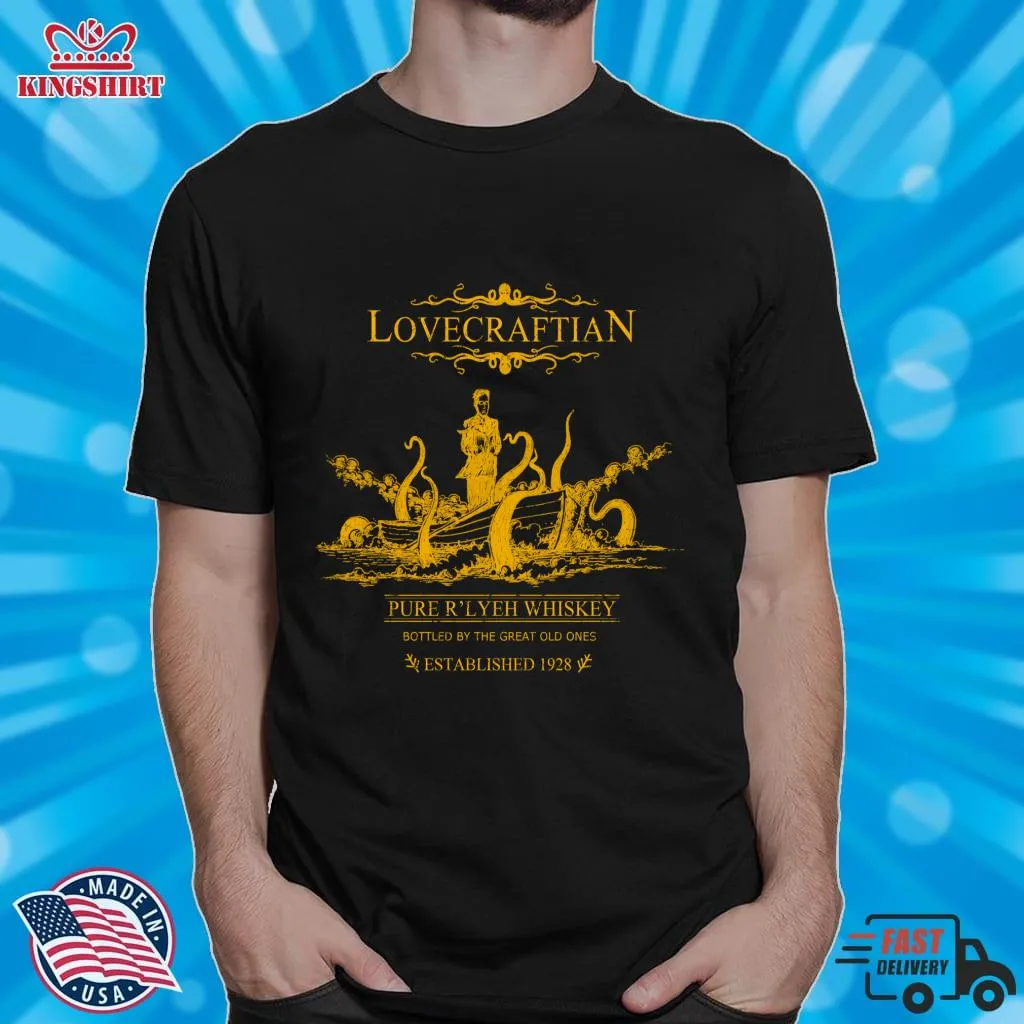 Romantic Style Lovecraftian   R'lyeh Whiskey Gold Label Essential T Shirt Unisex Tshirt