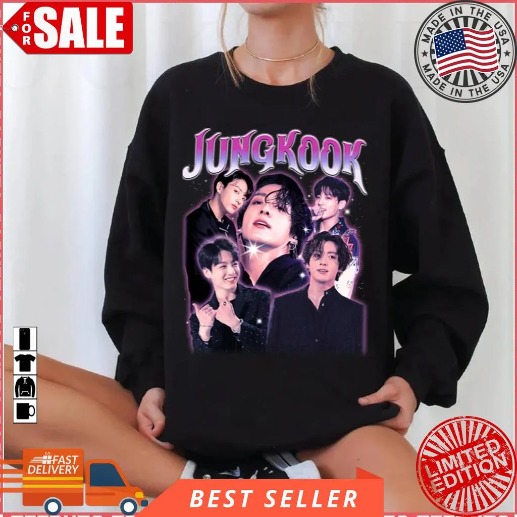Jungkook Retro Style Bts Bangtan Boys Unisex Sweatshirt Plus Size