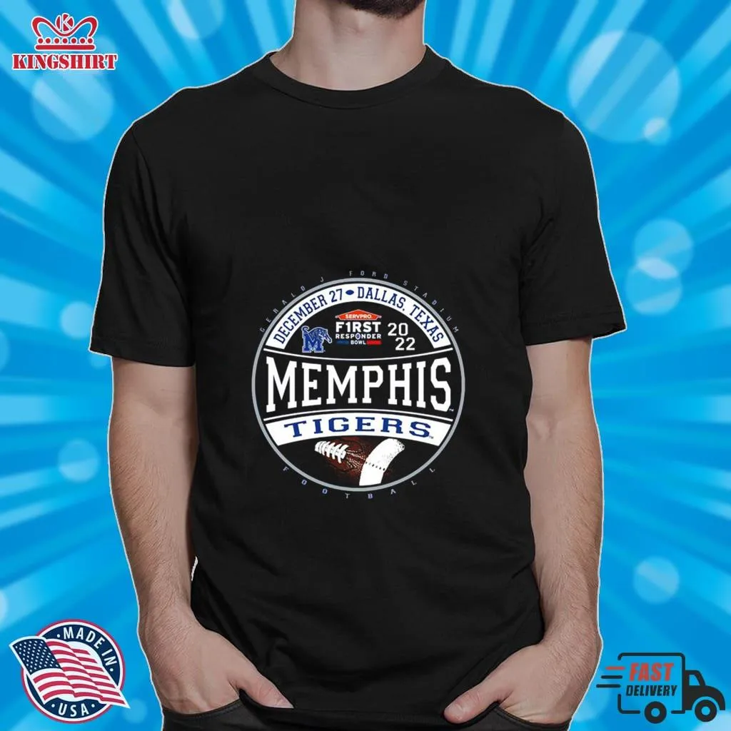 Memphis Tigers Servpro First Responders Bowl Bound 2022 Shirt Size up S to 4XL