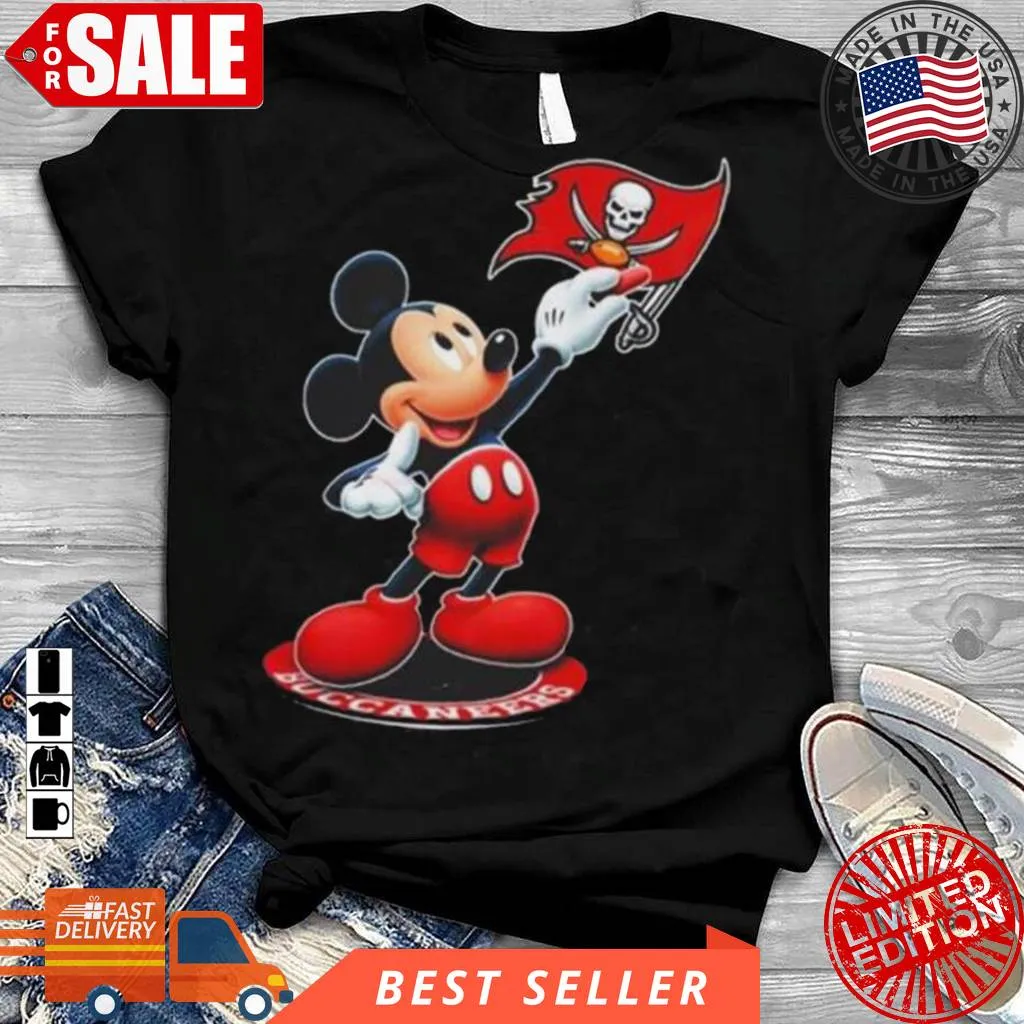 Mickey Mouse Nfl Tampa Bay Buccaneers Logo 2023 Shirt Fitted T-shirt