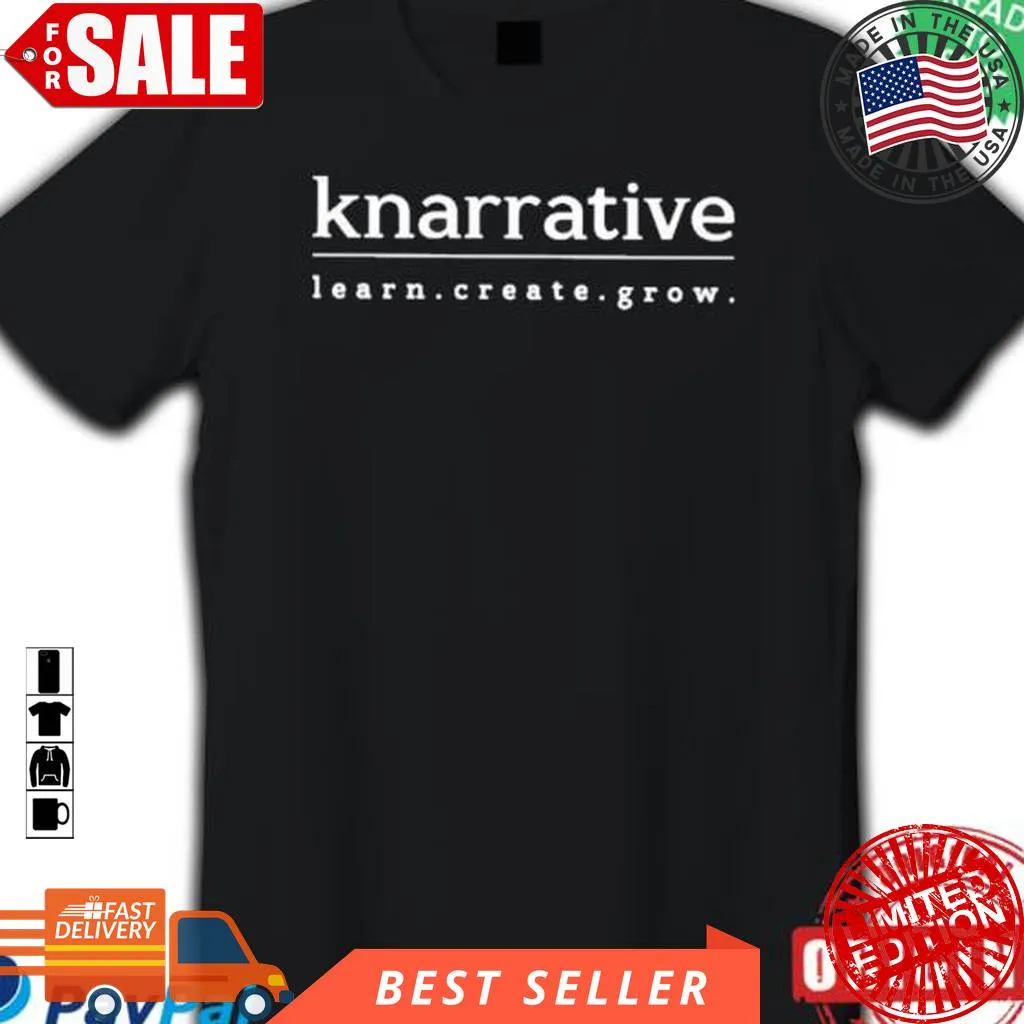 Official Knarrative Learn Create Grow Hooded Sweatshirt Plus Size