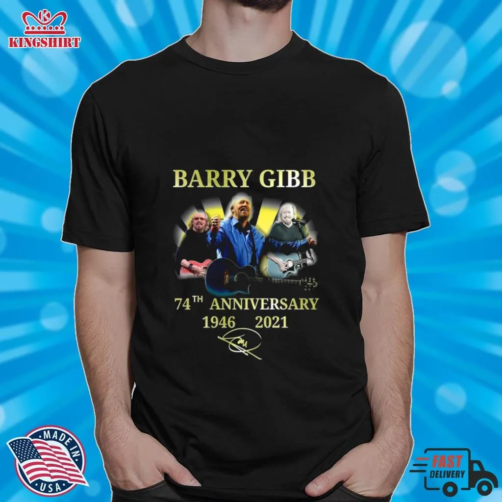 74Th Anniversary Barry Gibb Shirt Cotton T-shirt