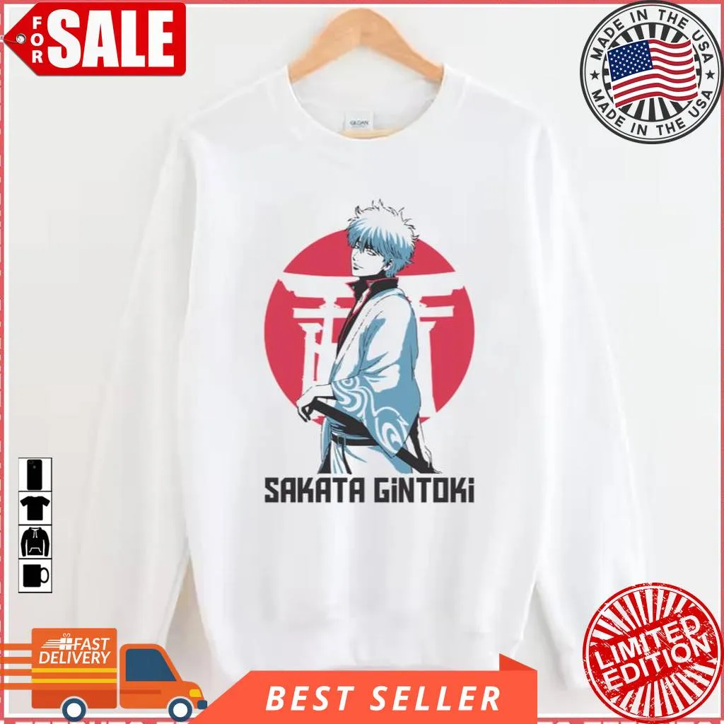 Samurai Art Gintama Sakata Gintoki Long Unisex Sweatshirt Fitted T-shirt