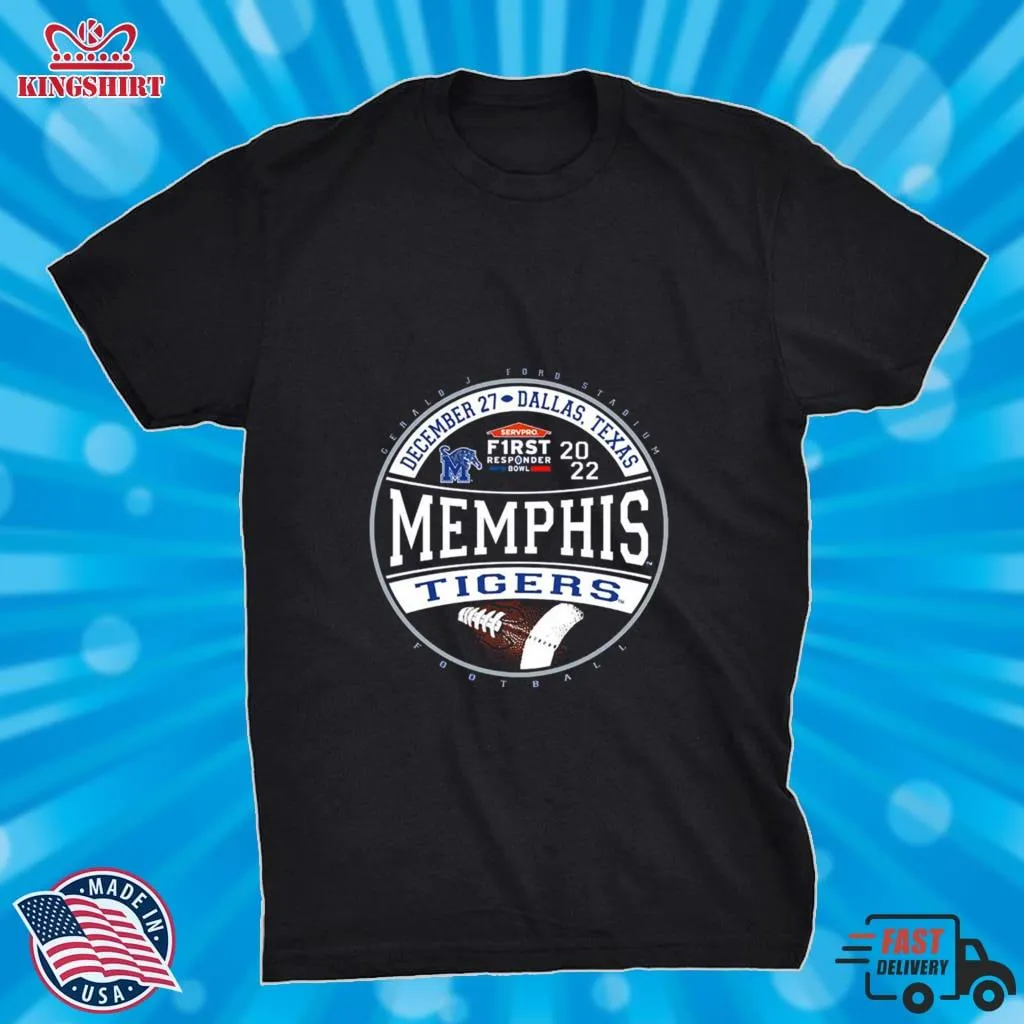 Memphis Tigers Servpro First Responders Bowl Bound 2022 Shirt Size up S to 4XL