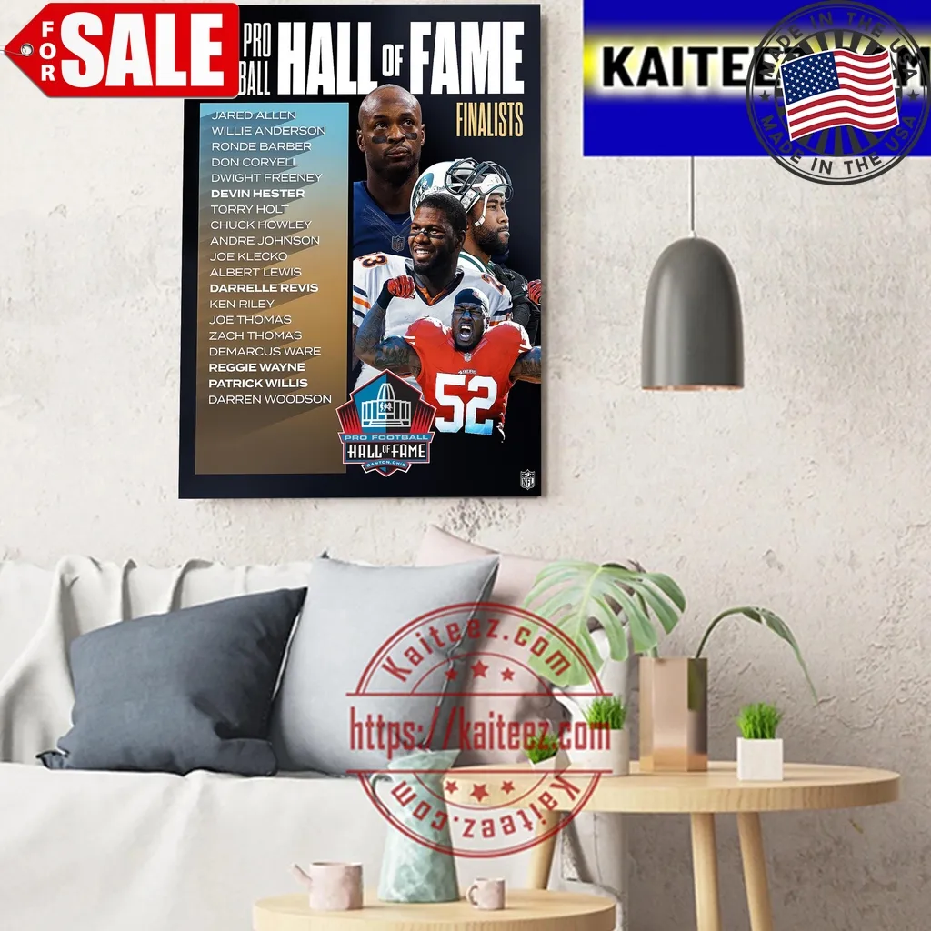 2023 Pro Football Hall Of Fame Finalists Of Nfl Art Decor Poster