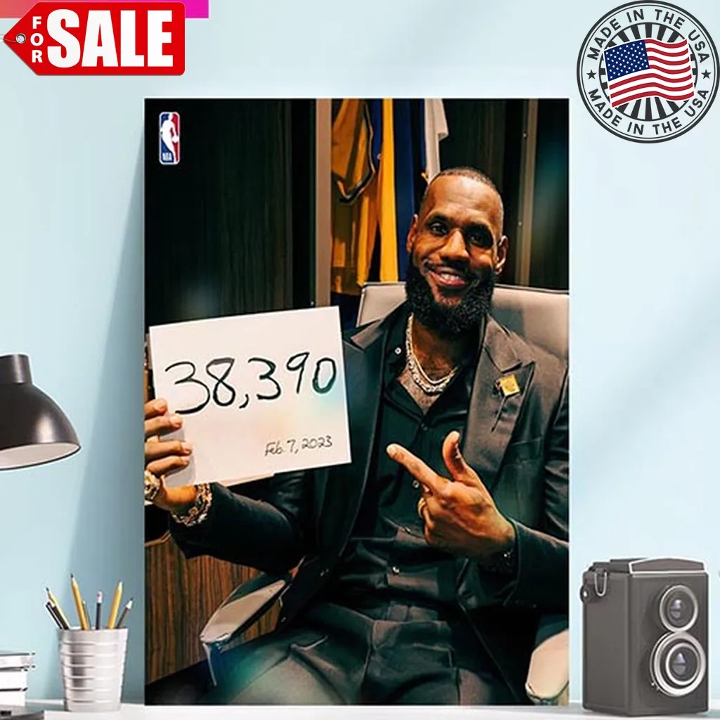 A Wonderful Night Of Lebron James With 38K Points Congratulations Scoring King Decorations Poster