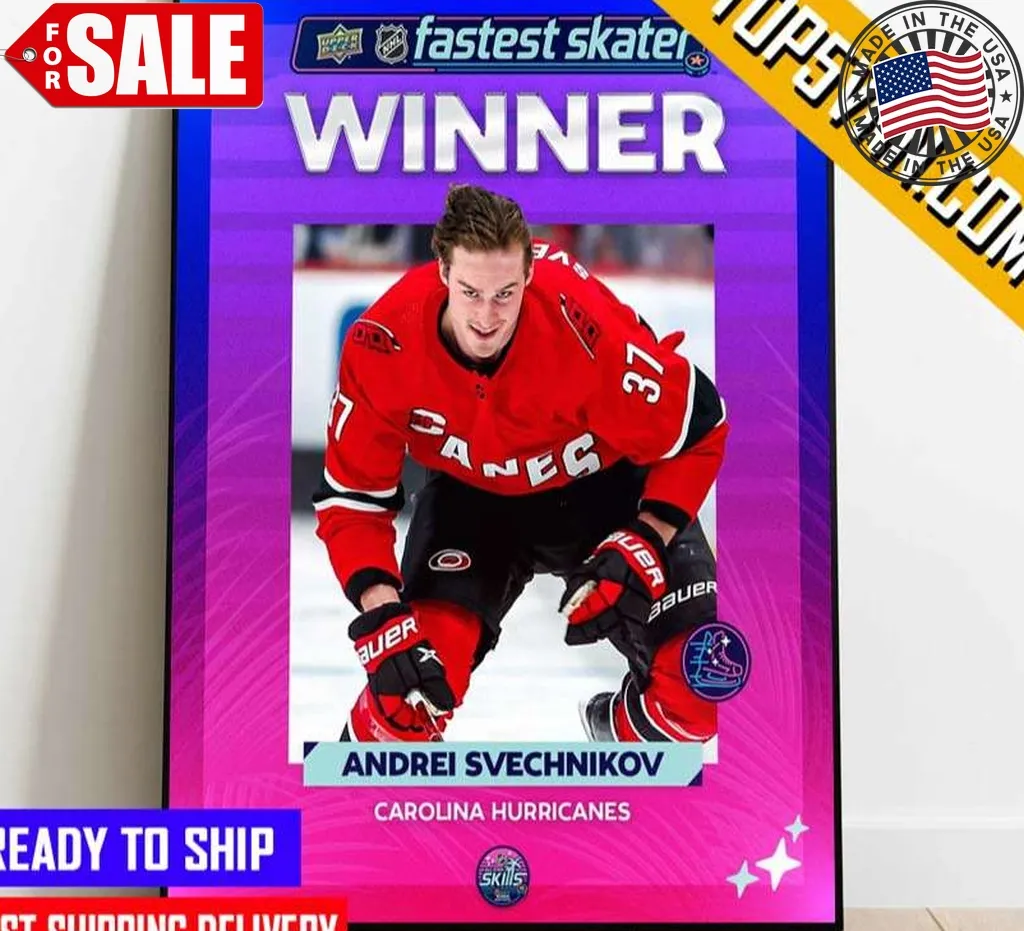Andrei Svechnikov Winner Upper Deck Hockey Fastest Skater Nhl Poster