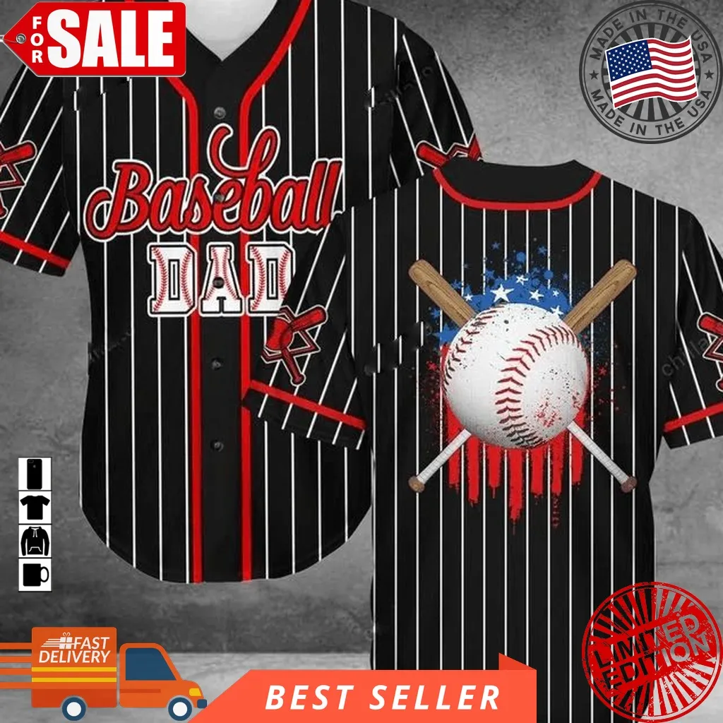 Best Baseball Dad Gift For Lover Baseball Jersey Shirt