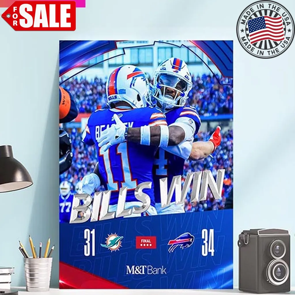 Buffalo Bills Bills Mafia Exhales Wild Card Win With 34 Points Home Decorations Poster