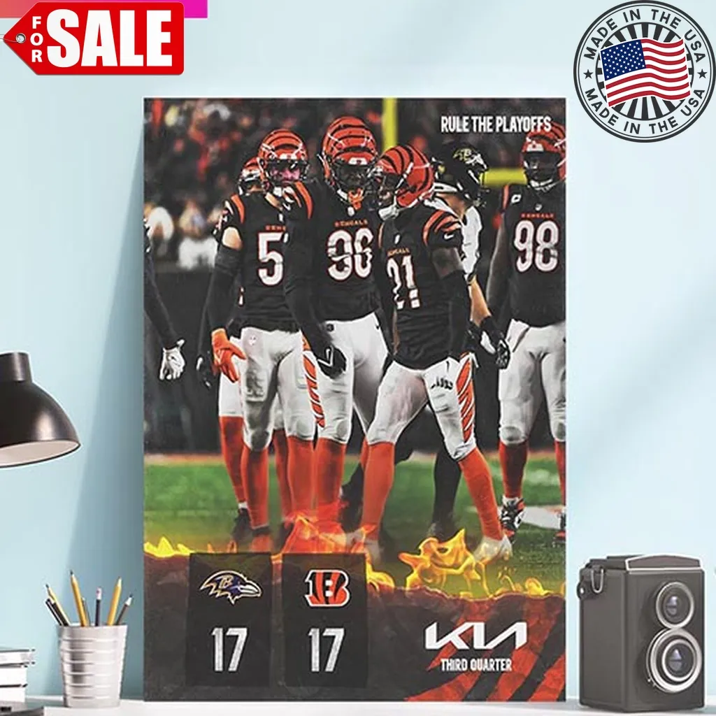 Cincinnati Bengals Heading In To 4Th Defeat Baltimore Ravens Home Decorations Poster