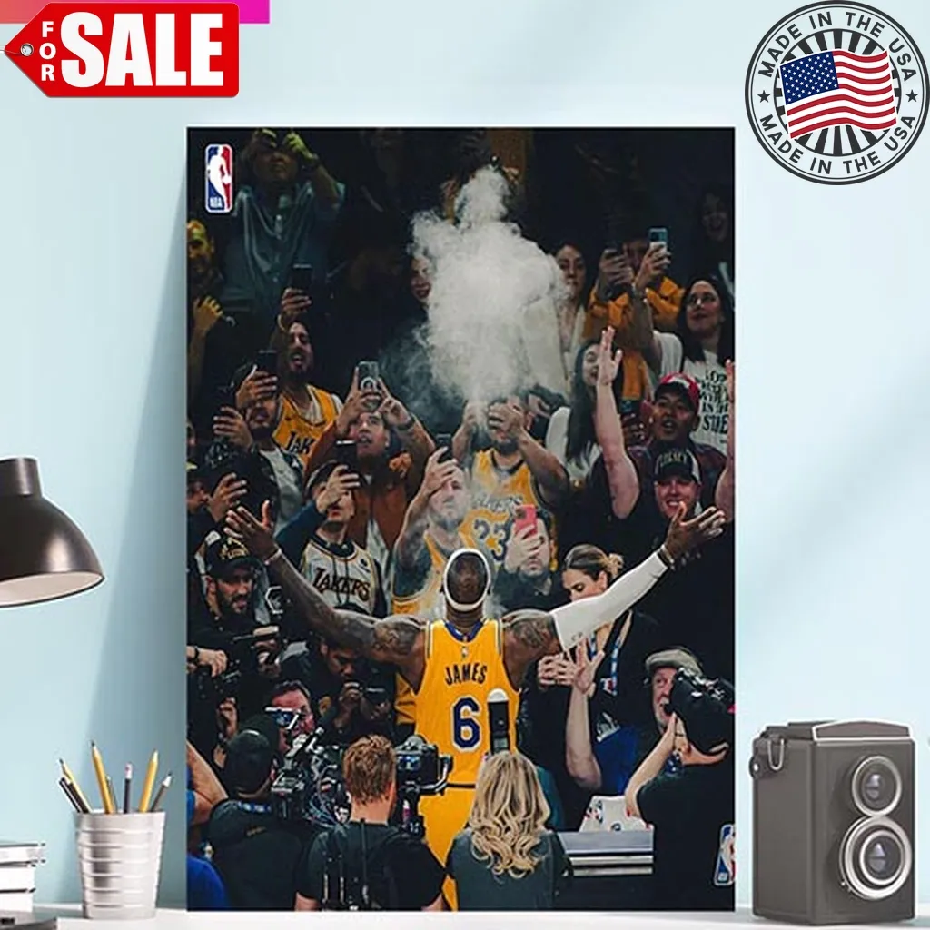 Awesome Congratulations Scoring King Lebron James Los Angeles Lakers Decorations Poster Size up S to 4XL