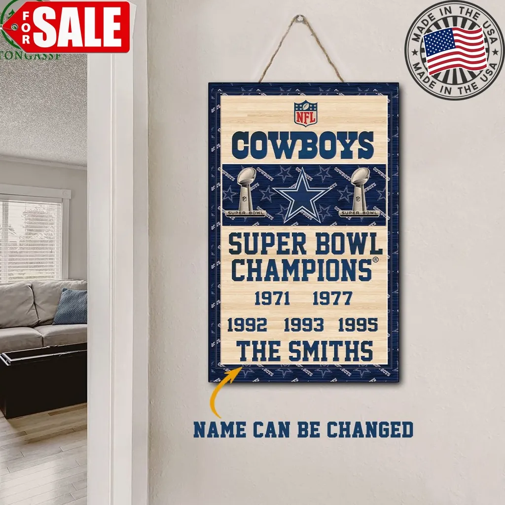 Free Style Dallas Cowboys Super Bowl Champions Custom Family Name Unisex Tshirt