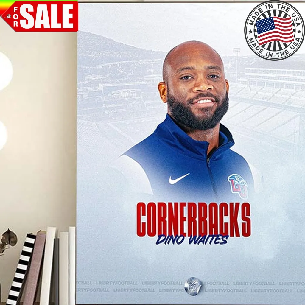 Awesome Dino Waites Cornerbacks Liberty Football Home Decor Poster Size up S to 4XL