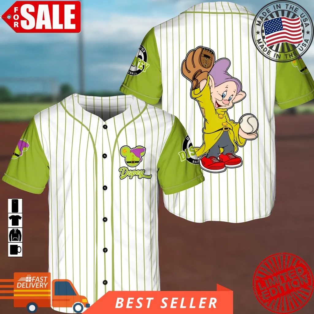 Funny Dopey Disney For Disney Lovers For Father Day For Dad Disney Mlb Baseball Jersey Plus Size