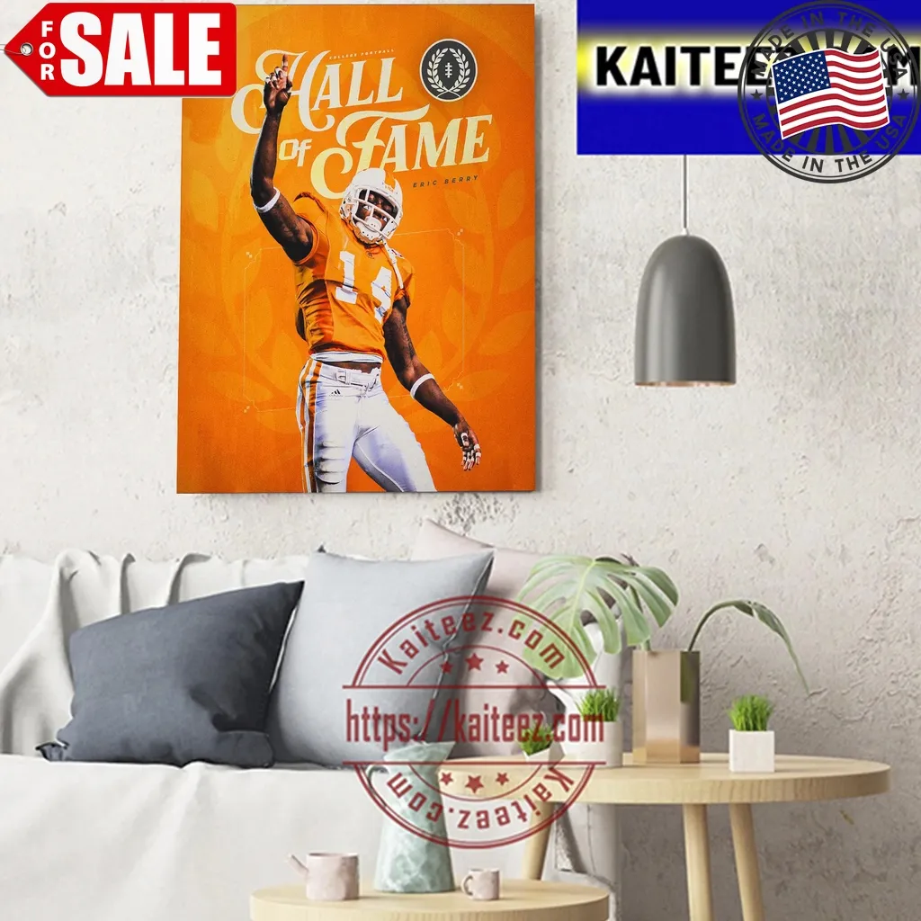 Pretium Eric Berry Is The College Football Hall Of Fame Class Of 2023 With Tennessee Football Art Decor Poster Plus Size
