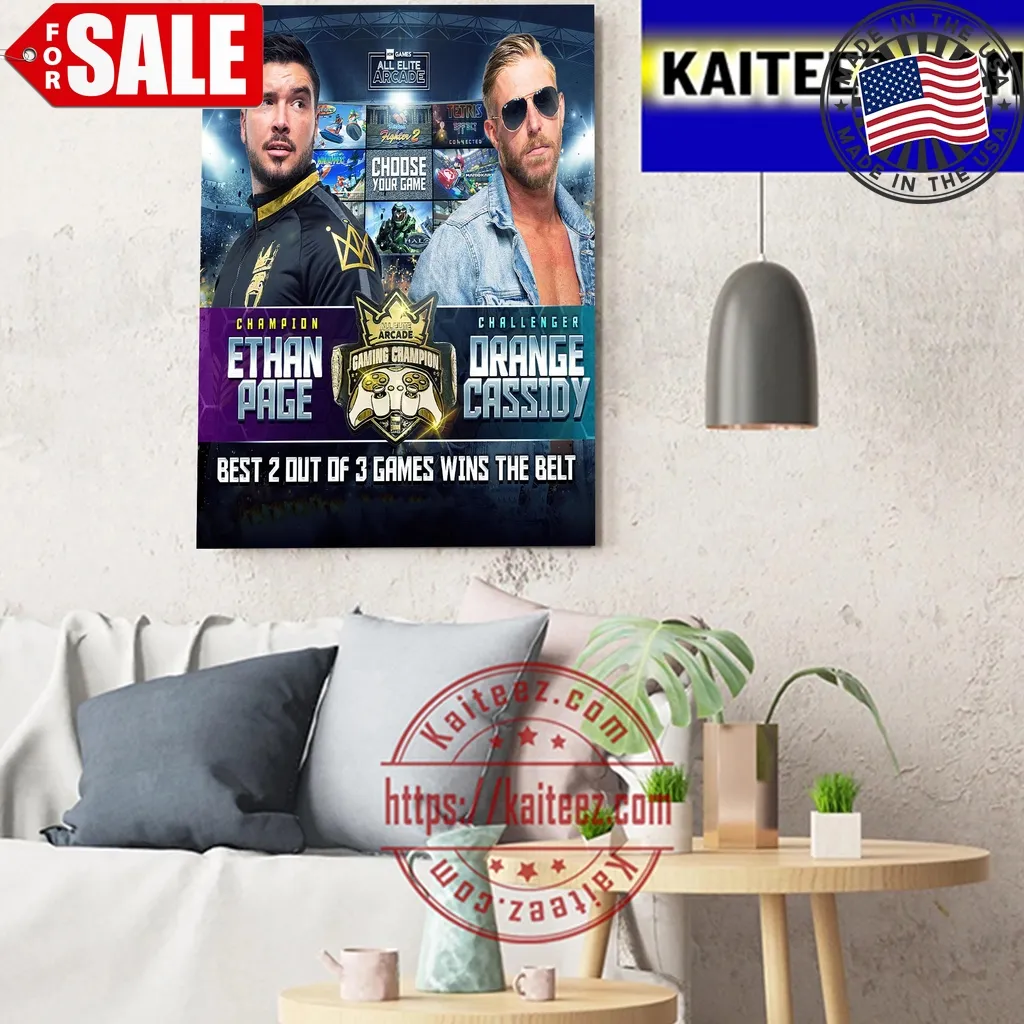 Free Style Ethan Page Vs Orange Cassidy In Aew Games All Elite Arcade Championship Match Art Decor Poster Unisex Tshirt