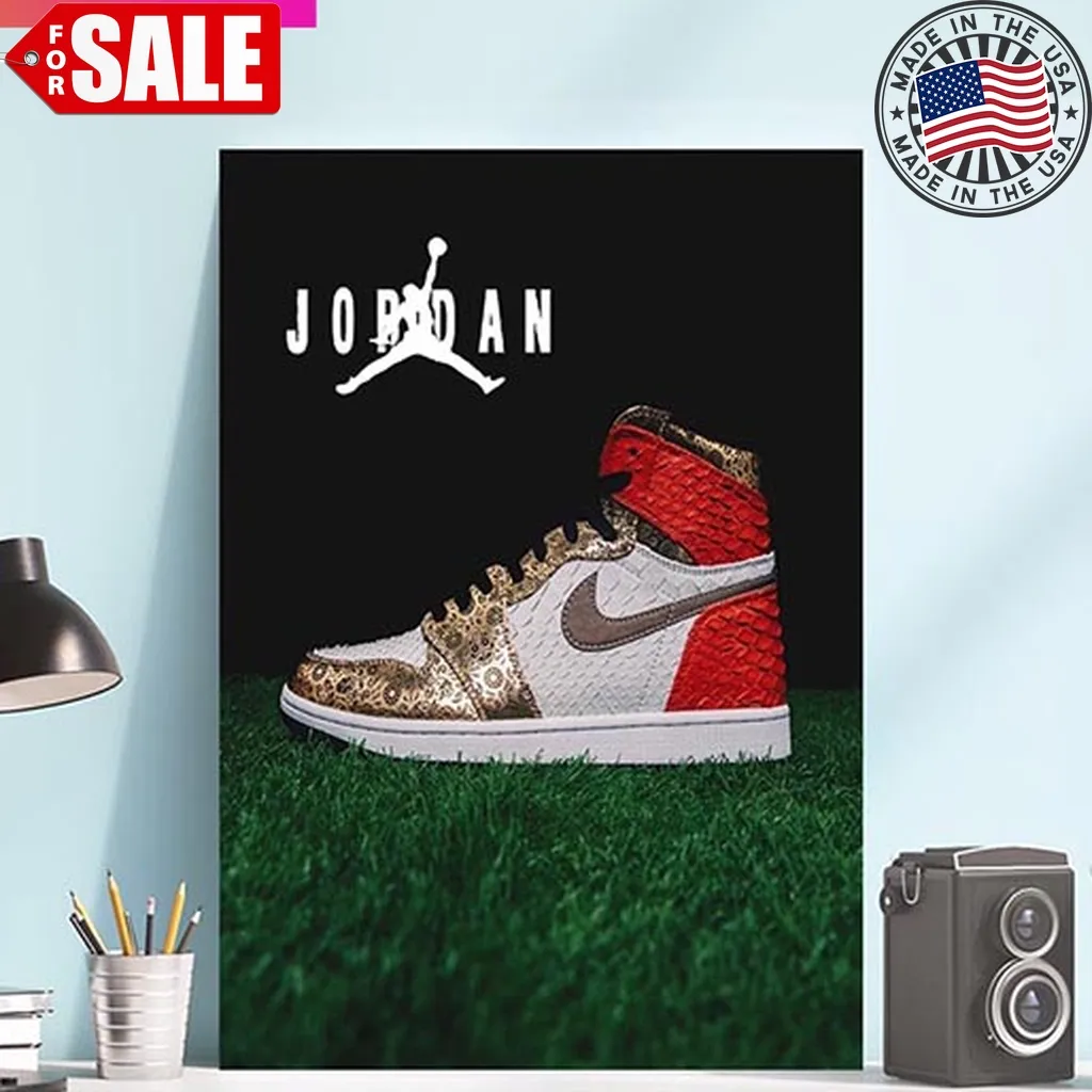 George Kittle Got Custom Air Jordan 1 Cleats And Shoes For San Francisco 49Ers Playoff Game Home Decor Poster