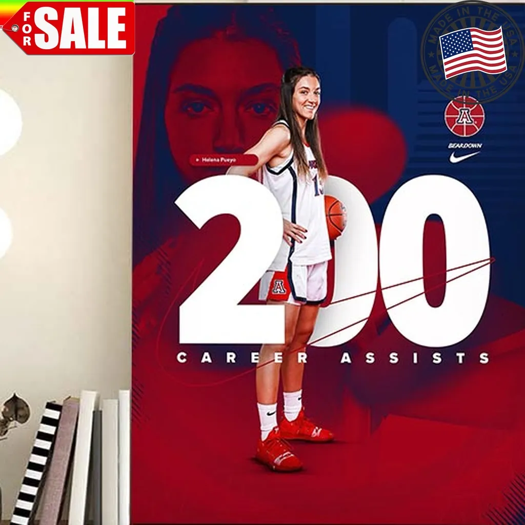 Helena Pueyo 200 Career Assists For Arizona Basketball Home Decor Poster