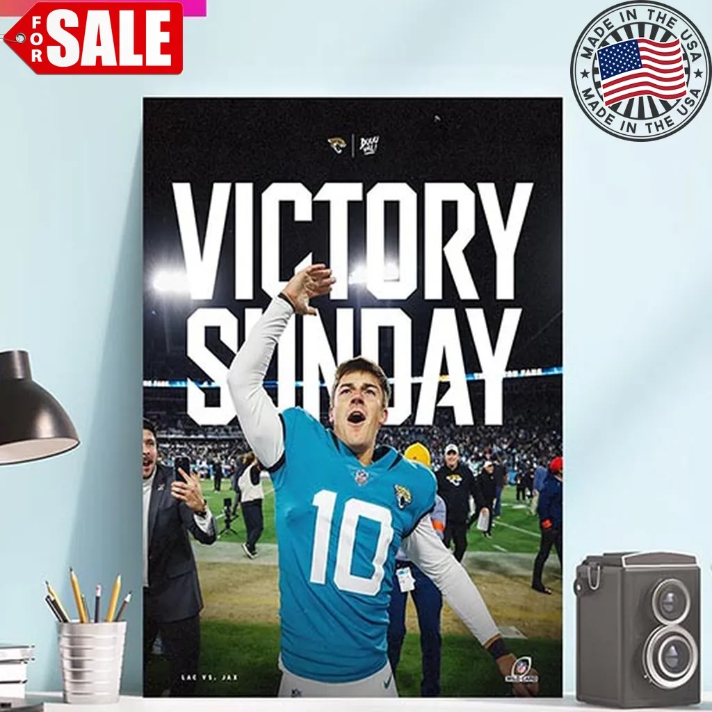 Jacksonville Jaguars Victory Sunday We Ain't Done Yet Nfl Victory Home Decorations Poster