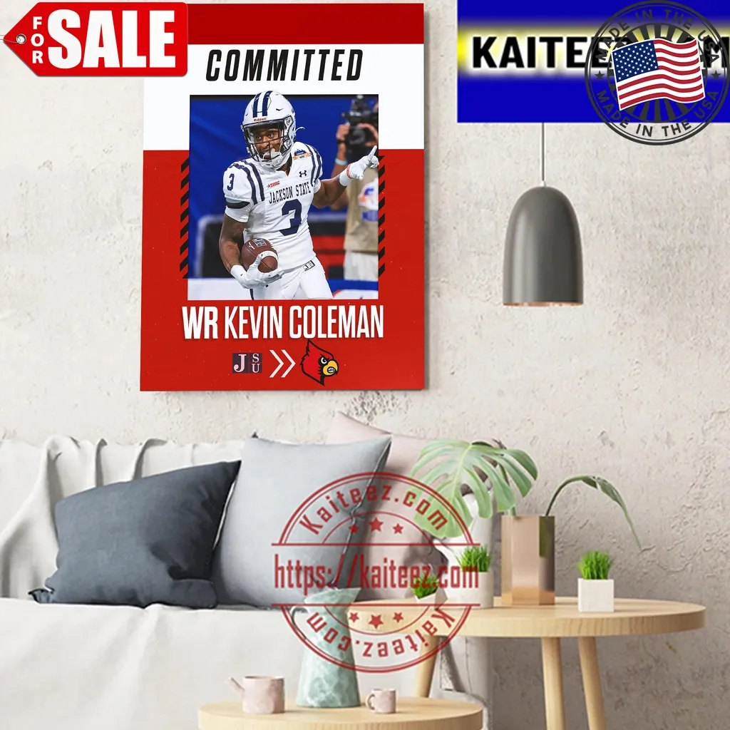 Kevin Coleman Has Committed To Louisville Cardinals Art Decor Poster