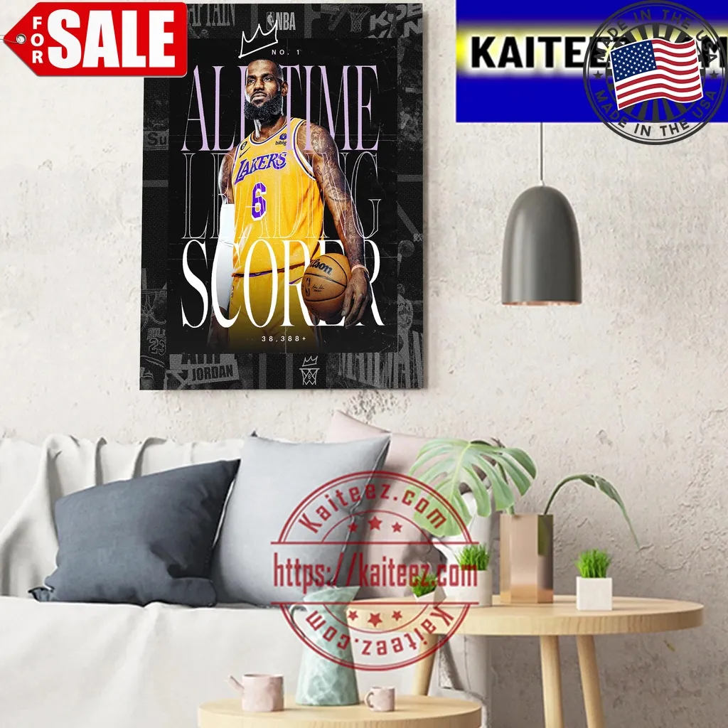 Lebron James Is New Scoring King Nba All Time Leading Scorer After 39 Years Art Decor Poster