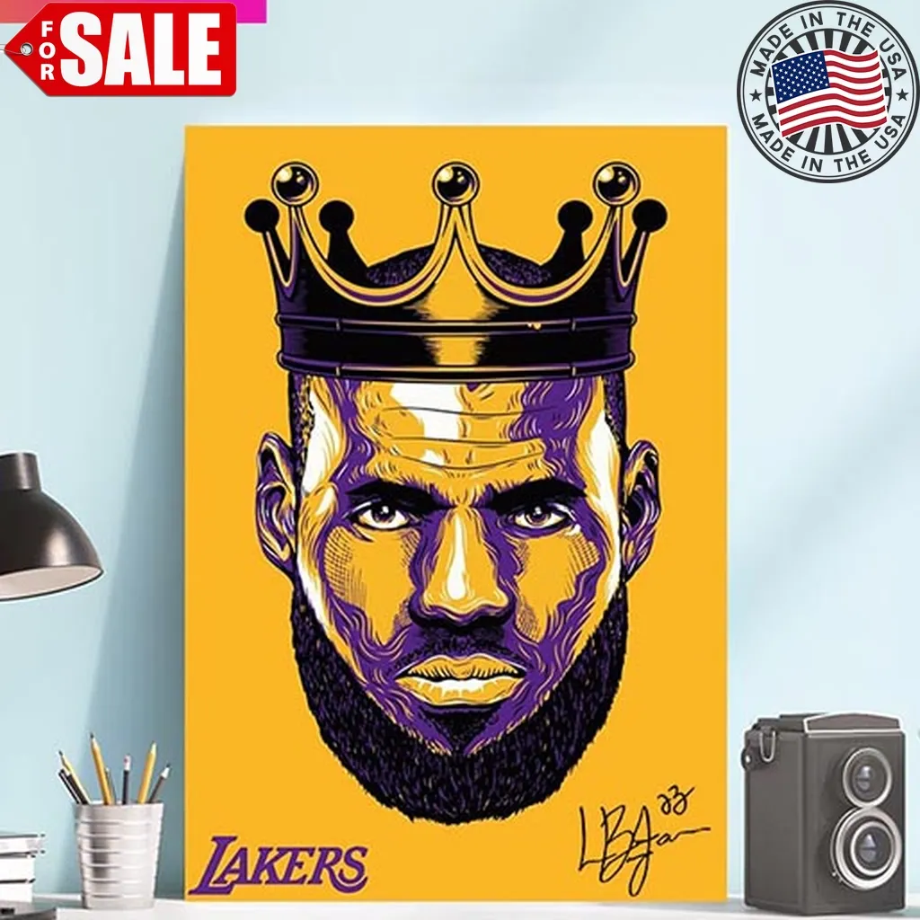 Lebron The King James Crown Second Player Hit 38K Points In Nba History Signature Home Decorations Poster