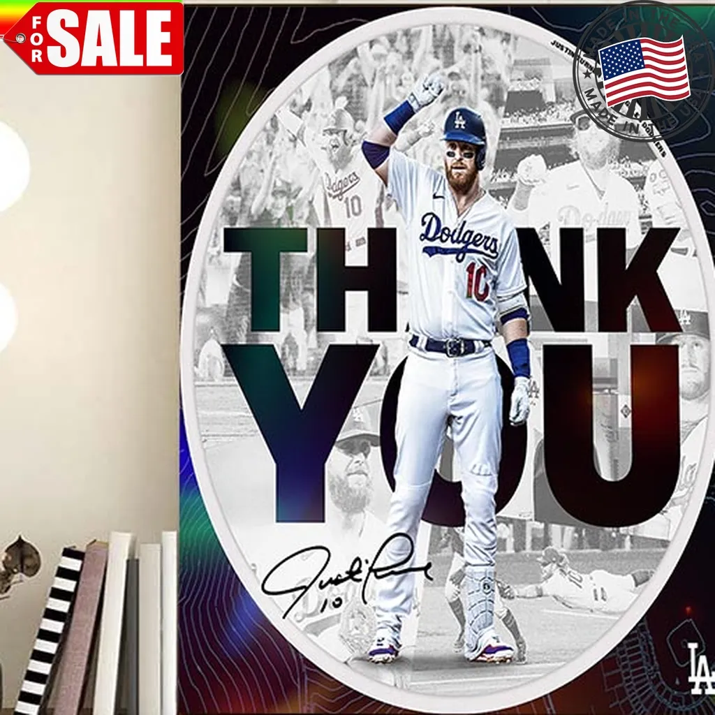 Los Angeles Dodgers Thank You Justin Turner For Everything Home Decor Poster