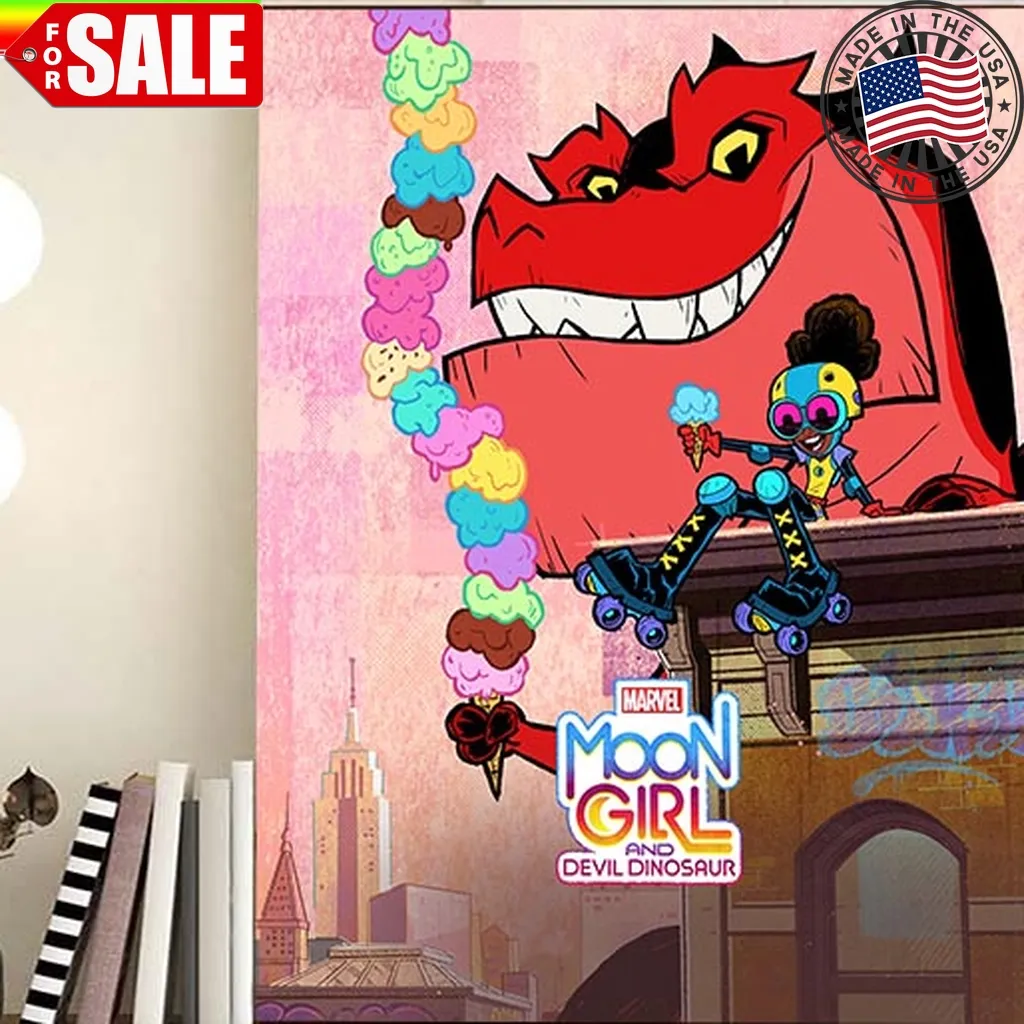 Marvel Moon Girl And Devil Dinosaur X Disney+ Home Decor Poster