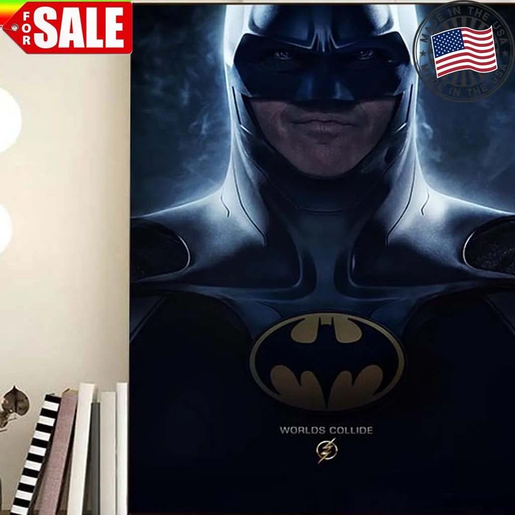 Michael Keaton As Batman In The Flash Worlds Collide Movie Home Decor Poster