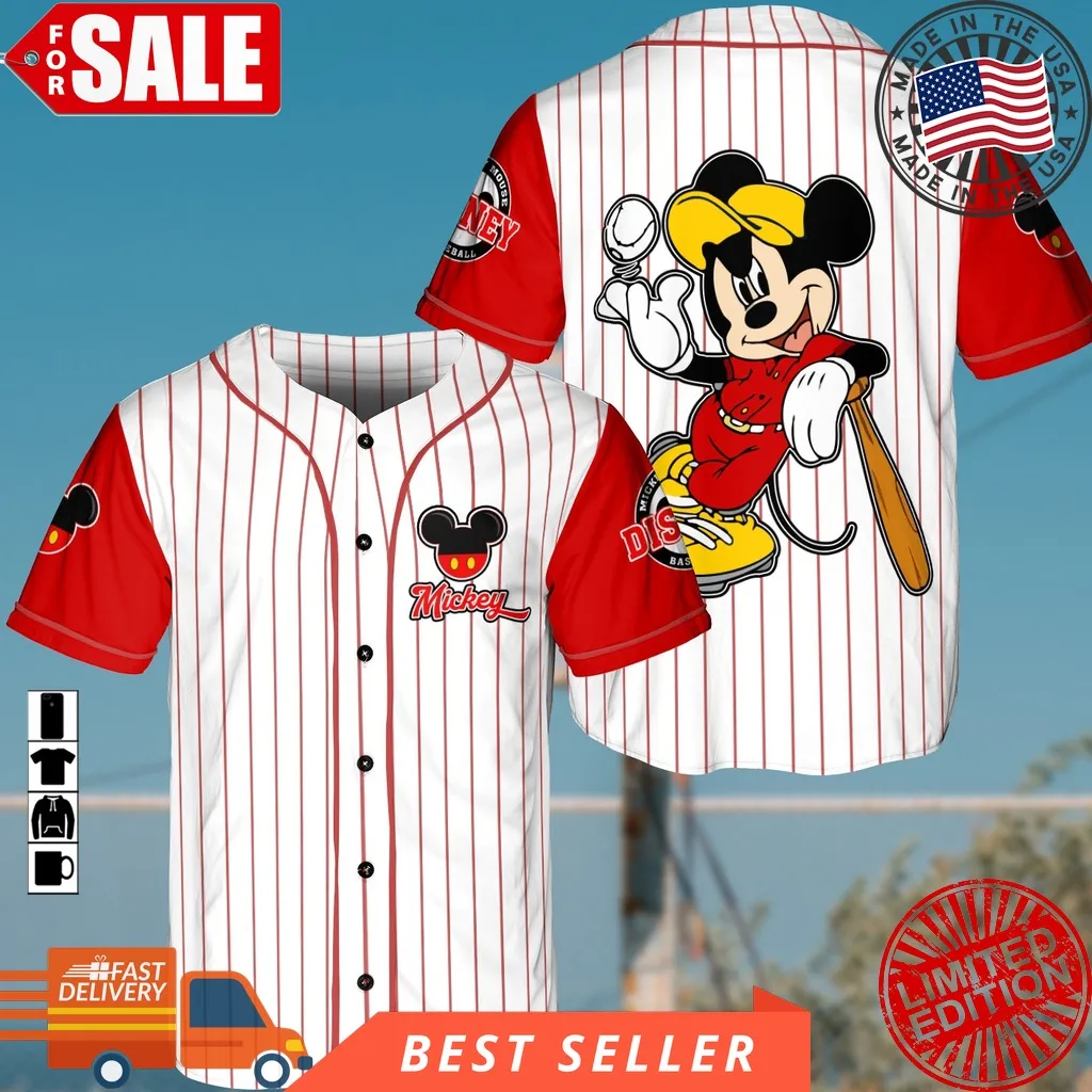 Oh Mickey Disney Disney Mlb For Disney Lovers For Father Day For Dad Baseball Jersey Size up S to 4XL