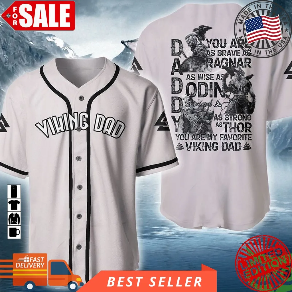 Top Viking Dad Baseball Jersey Shirt Plus Size