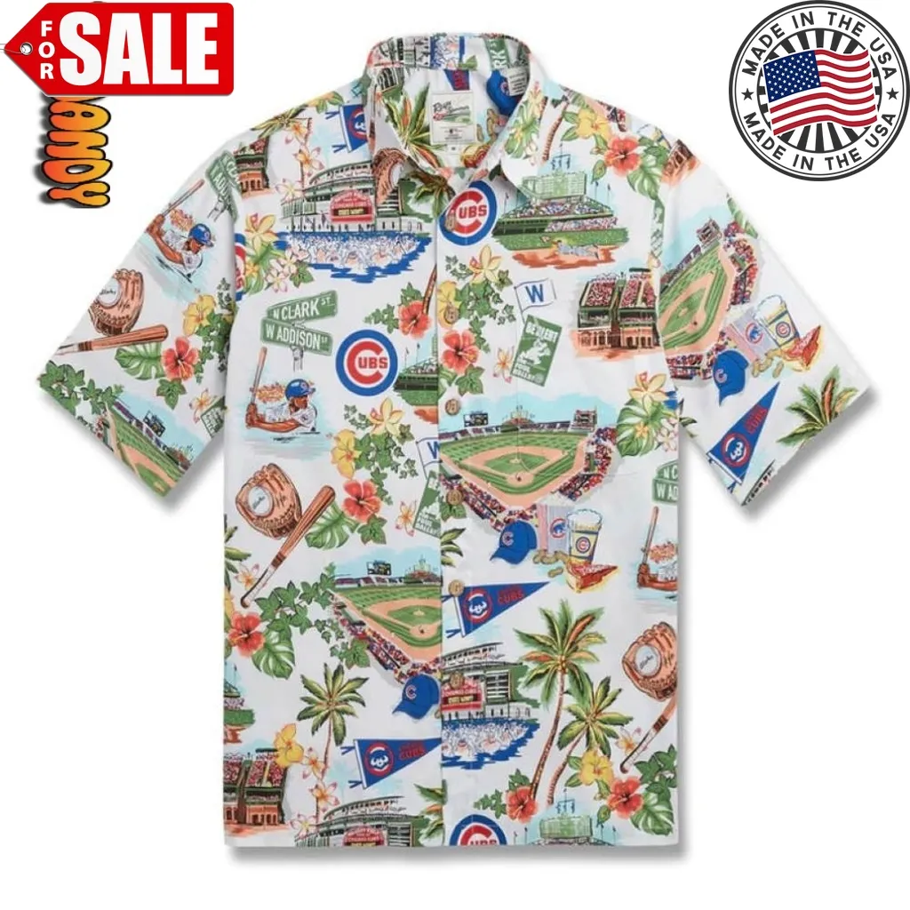 Cubs Chicago Cubs Bears Big And Tall Hawaiian Shirts