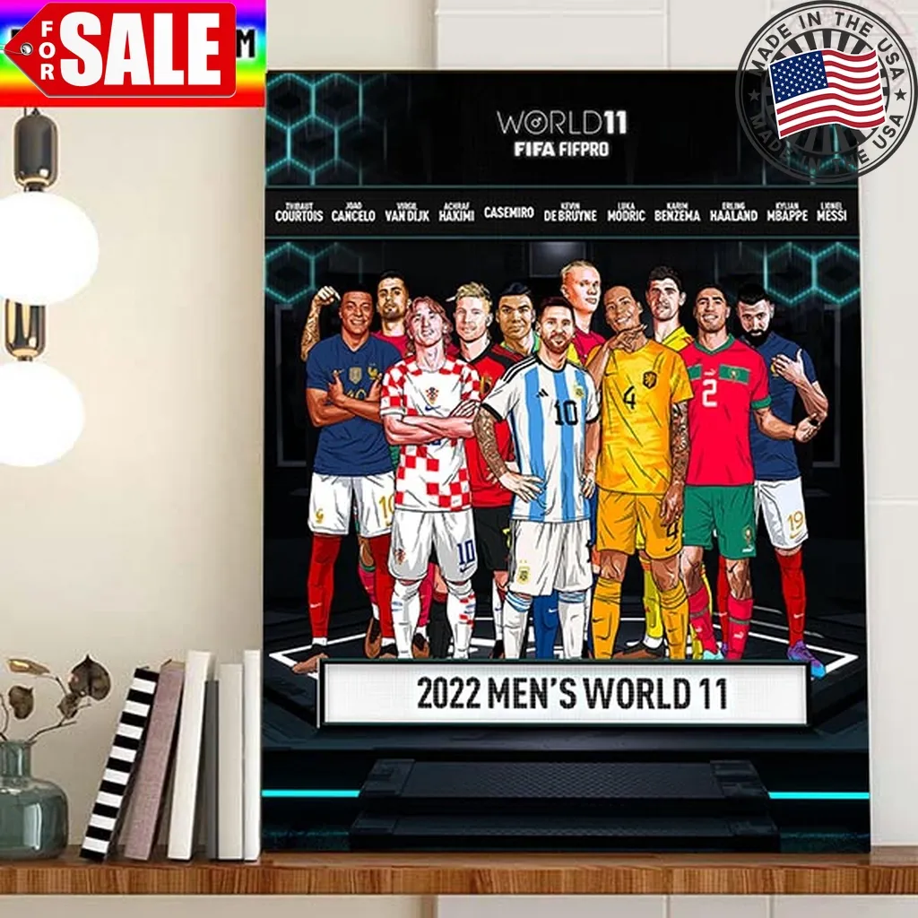 2022 Fifa Fifpro Mens World 11 Art Home Decor Poster Canvas I Heart Hot Moms Shirt