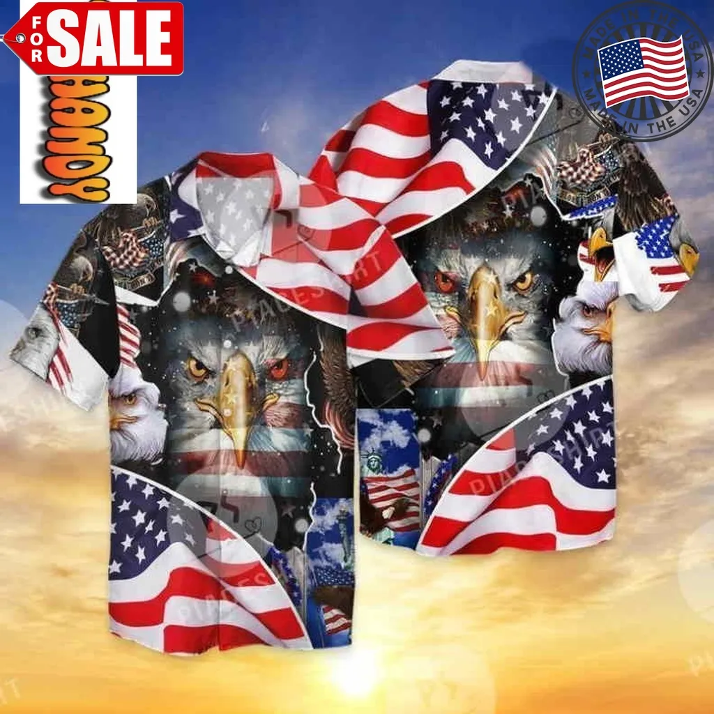 4Th Of July Independence Day American Eagle Hawaiian Shirt Unisex