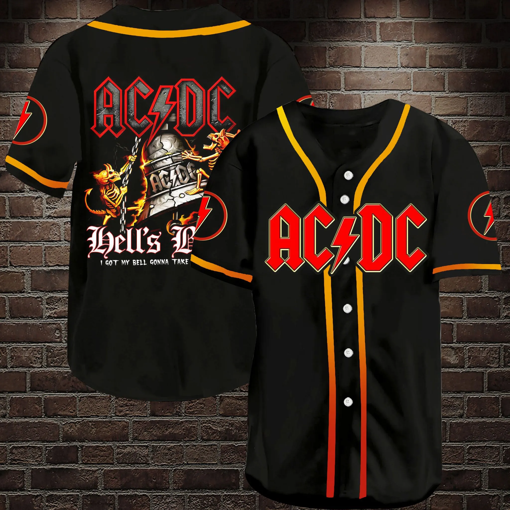 Acdc Got My Bell Rock Band Baseball Jersey Shirt